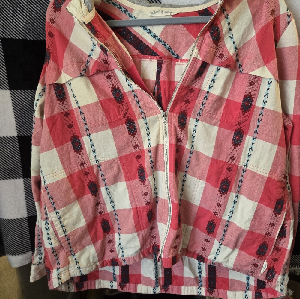 Woolrich Red and White Plaid Jacket